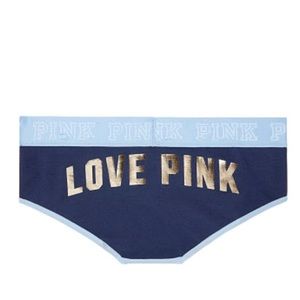 New Victoria’s Secret PINK Colorblock Logo Hipster Panties - Large